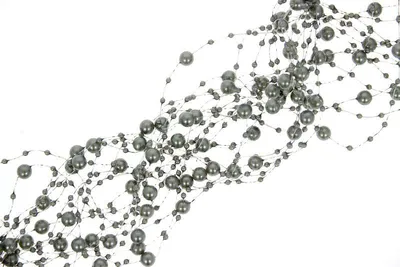Immagine prodotto di Ghirlanda con perle, argento, lunghezza 130 cm, 5 pezzi.