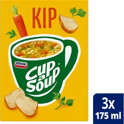 Produktbild von Unox Cup-a-Soup Hühnergeschmack 36g – Schnelle, leckere Hühnersuppe im Becher