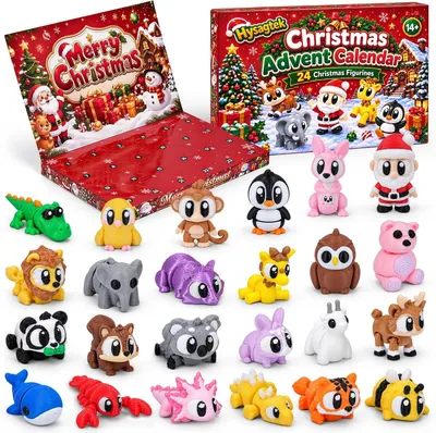 Produktbild von Adventskalender 2026 mit 3D-gedruckten Tierfiguren