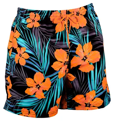 Produktbild von Bellonda Übergrößen Badeshorts orange-blau-schwarz