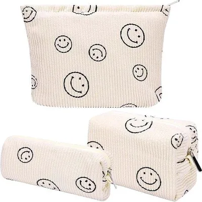 Produktbild von Famanu Kosmetiktaschen Set von 3 - Tragbare Reise-Toilettaschen für Damen und Kinder