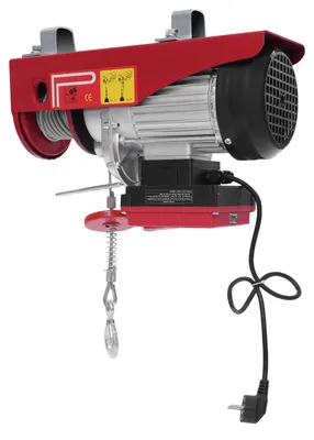 Obrázok produktu pre Elektrický navijak, výkon 850 W, nosnosť 200 kg, nosnosť 400 kg, napätie 220 V, zdvihová výška 12 m