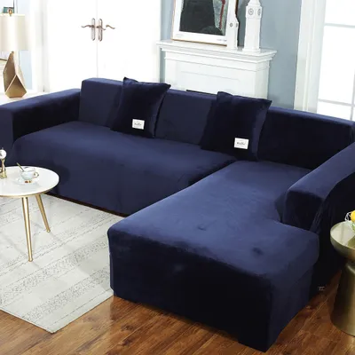 Produktbild von Sofabezug Samt Plš¹sch Stretch Sofabezug Haustiere Hund Couchbezug fš¹r Sofa Universal