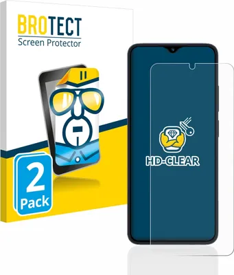 Produktbild von 2x Für Xiaomi Redmi 12C Schutzfolie BROTECT Displayschutz Display Schutz Folie Klar Transparent