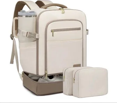 Image de Sac à dos de voyage 40 L avec compartiment à chaussures et compartiment étanche pour femmes et hommes