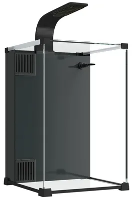 Produktbild von Nano Aquarium Komplettset 36L mit LED und Filter | Farbe: Schwarz | Abmessungen: 30x30x45,5 cm