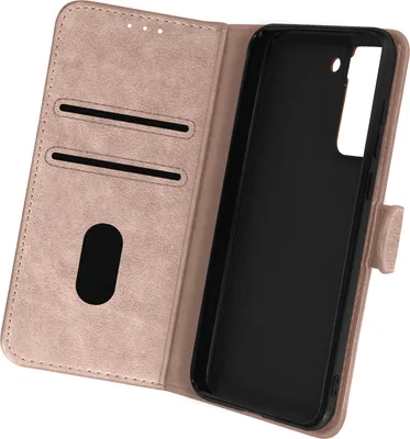 Produktbild von Etui Kunstleder mit Standfunktion für Samsung Galaxy S21 FE – Rosegold