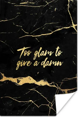 Produktbild von MuchoWow® Poster Zitate - Gold - Schwarz - Marmor 40x60 cm - Plakate für die Wand - Poster Babyzimmer