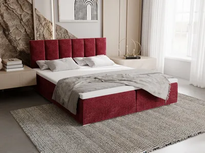 Produktbild von Polsterbett 160x200 ELSIE 3 mit Stauraum - rot