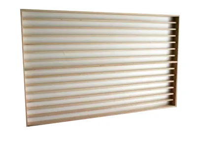 Produktbild von V85A  Sammlervitrine Holz / 125 cm x 84 cm x 6 cm Fächer 14