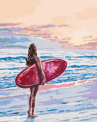 Zdjęcie produktu dla Zuty - Painting by Numbers - SURFERKA, 40x50 cm, bez ramy i bez płótna off