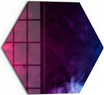 Produktbild von DEQORI Glasbild Echtglas 55x48 cm 'Bunter Farbdunst' Wandbild Bild modern Deko