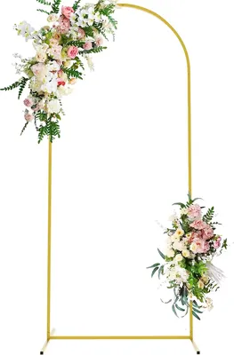 Obrázok produktu pre Držiak na pozadie svadobného oblúka, kovová konštrukcia, univerzálne možnosti veľkosti, H2m(200cm), zlatá farba