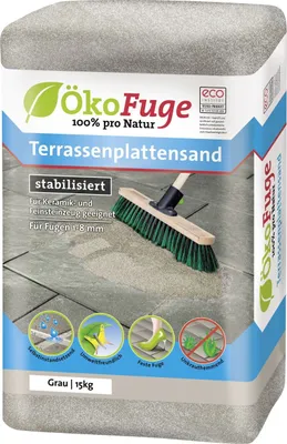 Produktbild von ÖkoFuge Terrassenplattensand grau 15 kg