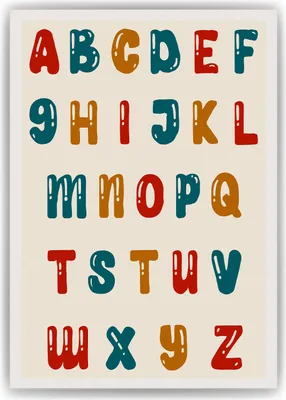 Produktbild von Alphabet Kinderposter ABC Lernposter Kinderzimmer Wandbild Kindergarten Grundschule Lernhilfe für Kinder – DIN A4 (21x29.7cm)