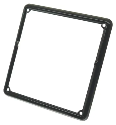 Image de Plaque d'immatriculation en acier noir, dimensions 185 x 185 mm, pour motos