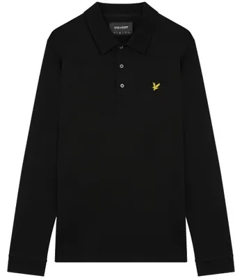 Produktbild von Lyle & Scott - Poloshirt für Herren, Mit Markenzeichen, Langärmlig SY4032 (XXL) (Samtschwarz)
