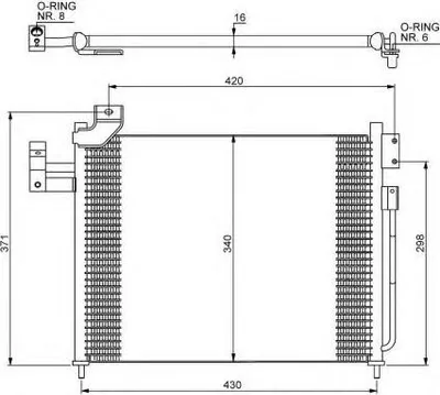 Produktbild von NRF 35460 Kondensator Klimaanlage +Dichtring
