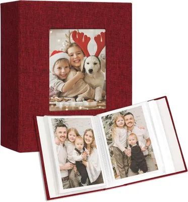 Immagine prodotto di Album fotografico Vienrose copertina in lino 10x15 foto 2-pack rosso