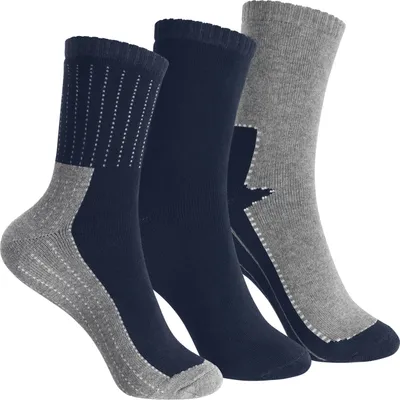 Produktbild von Footstar Kinder Frottee-Socken mit Motiv (3 Paar) Warme Socken mit Thermoeffekt - Marine 31-34