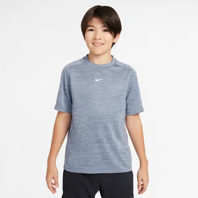 Produktbild von Nike B Nk Df Multi Ss  Top Lbr Hthr Blue Chill/White/Obsidian/Blac Blue Chill/White/Obsidian/Blac S