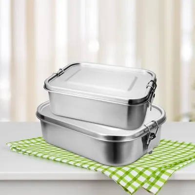Immagine prodotto di SWANEW 800+1200ml lunch box senza plastica BPA free lunch box lunch box in acciaio inox