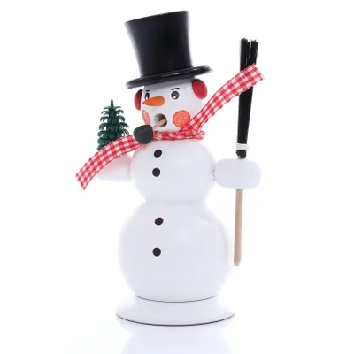 Produktbild von Räuchermann Schneemann weiß Höhe 13cm NEU