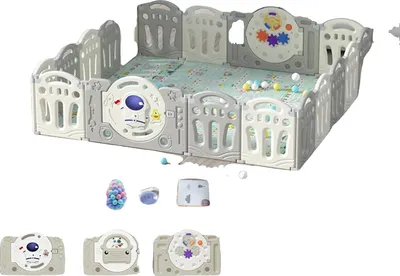 Produktbild von Babyspielplatz, verstellbare Größe, sicheres Material, 2L16S-ZaunNur