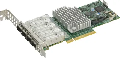 Obrázek produktu pro Supermicro AOC-STG-I4S, Interní, Kabel, PCI Express, Ethernet, 8000 Mbit/s, Stříbrná