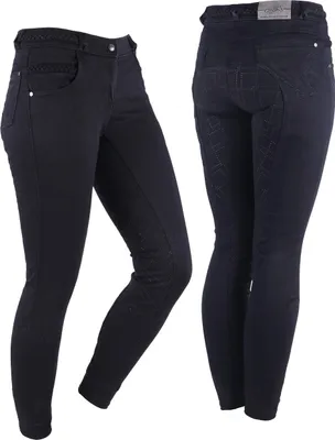 Produktbild von QHP Reithose Veerle vollbesatz Schwarz, Größe:38