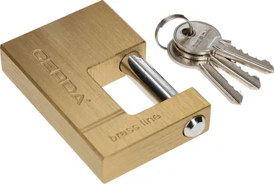 Produktbild von KOTARBAU® Messing-Vorhangschloss 90 mm Monoblock Vorhängeschloss mit Bolzen Einbruchsicherung Bügelschloss Gehärtetes Massivschloss