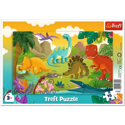 Produktbild von TREFL Puzzle Dinosaurier 15 Teile