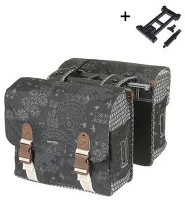 Produktbild von BASIL Bohème Double Bag MIK 2.0 - 35 Liter Doppeltasche wasserabweisend mit R...