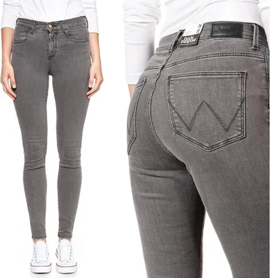 Produktbild von WRANGLER, Damen Jeanshose, Skinny fit, HIGH RISE SKINNY, W24 L32, Grau, Jeans, baggyjeans, buggy