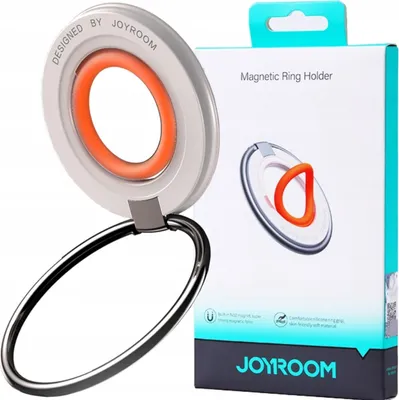 Produktbild von JOYROOM JR-ZS383, Magnetischer Ring, Orange, Acrylnitril-Butadien-Styrol (ABS), Polycarbonat (PC), Zink, Silikon, Apple, IP12/13/14/15, 1 Stück(e)