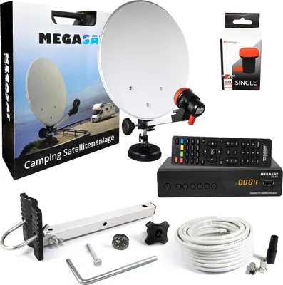 Produktbild von Megasat Campingkoffer HD mit Receiver LNB Kabel