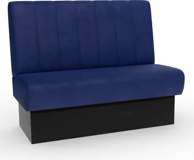 Produktbild von Bistro Sitzbank Classic | 200 cm | Samtstoff in Blau | Vertikal | Dinerbank