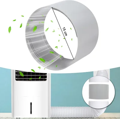 Produktbild von Abluftschlauch Verlängerung Adapter Ø150mm, Anschlussstück für mobile Klimaanlage, robuster ABS Verbinder für Abluftrohr und Entlüftungsschlauch
