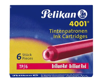 Produktbild von Pelikan Tintenpatronen 4001 TP/6 rot (6 Patronen)