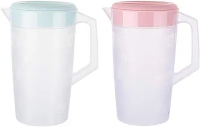 Produktbild von Wasser- und Milchbecher - Geeignet für Getränke - 2 Stück - Kunststoff - 2000 ml
