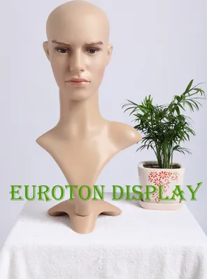 Produktbild von MD-2 Herren Deko-Kopf in Hautfarben. Gesicht, Perücken kopf schick modern