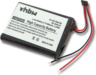 Produktbild von vhbw Akku kompatibel mit Garmin Edge 500, 010-01626-02, 205, Explore 820, 200, 520 GPS Navigation Navi (600 mAh, 3,7 V, Li-Ion)