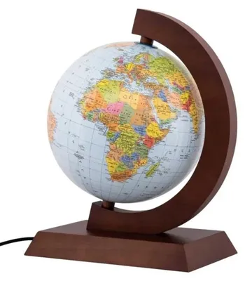 Imagen del producto de Globo político y físico de madera, diámetro 25 cm
