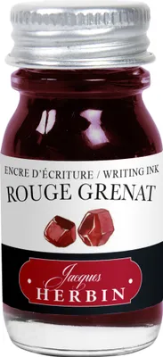 Produktbild von Jacques Herbin 6x Tinte für Füller + Tintenroller Flakon 10 ml Granatrot 11529T