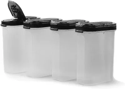 Zdjęcie produktu dla Tupperware Pojemnik na przyprawy 270 ml (4) czarny Pojemnik na przyprawy Duży pojemnik na przyprawy