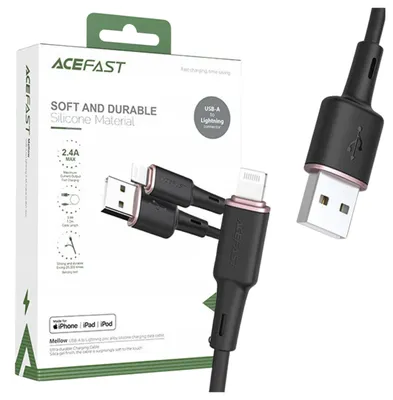 Zdjęcie produktu dla ACEFAST C2-02, 1,2 m, Lightning, USB A, Męska, Męska, Czarny