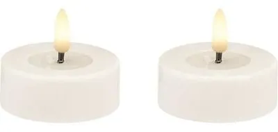 Produktbild von Candela Lights LED Teelicht fernbedienbar 6,8x3 cm 2er Set Kunststoff cream