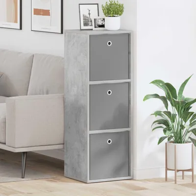 Produktbild von vidaXL Sideboard mit Schubladen Beton Grau 35 x 32 x 99,5 cm
