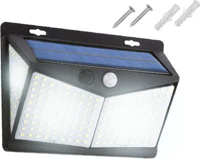 Obrázok produktu pre LED solárne nástenné svietidlo Solárne svietidlo vonku s detektorom pohybu Vonkajšie svietidlo Nástenná lampa Batéria 1800MAH IP65
