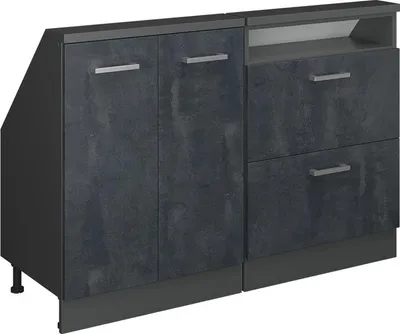 Produktbild von Dachschrägenschrank-Set Vicco Rion Schwarz Beton 2er Set, Model 55955
